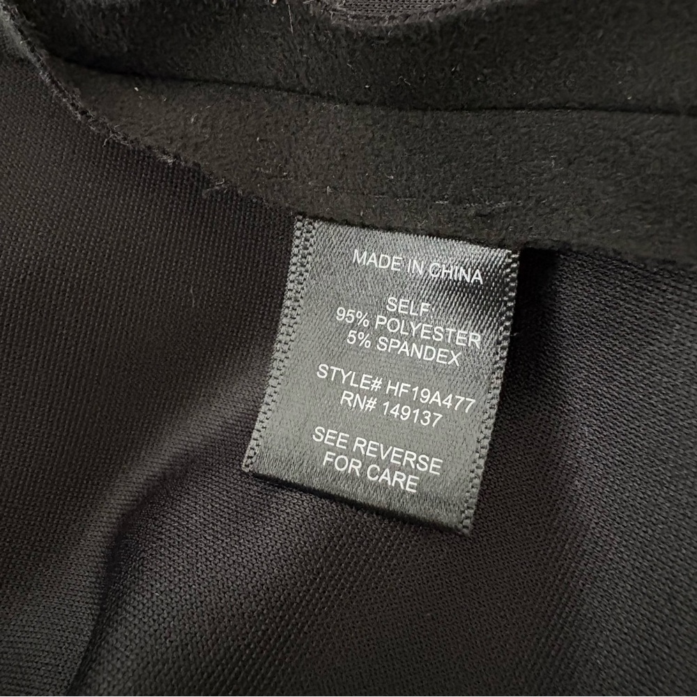 MOD Long Sleeve Open Front Faux Suede Coatigan, Sz M - Picture 13 of 14